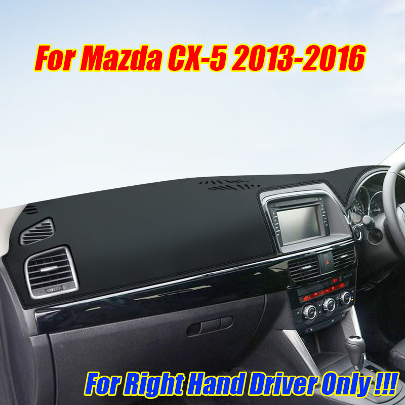 RHD Leather Dashboard Cover Dash Protector Pad Mat For Mazda CX-5 CX5 2013-2016