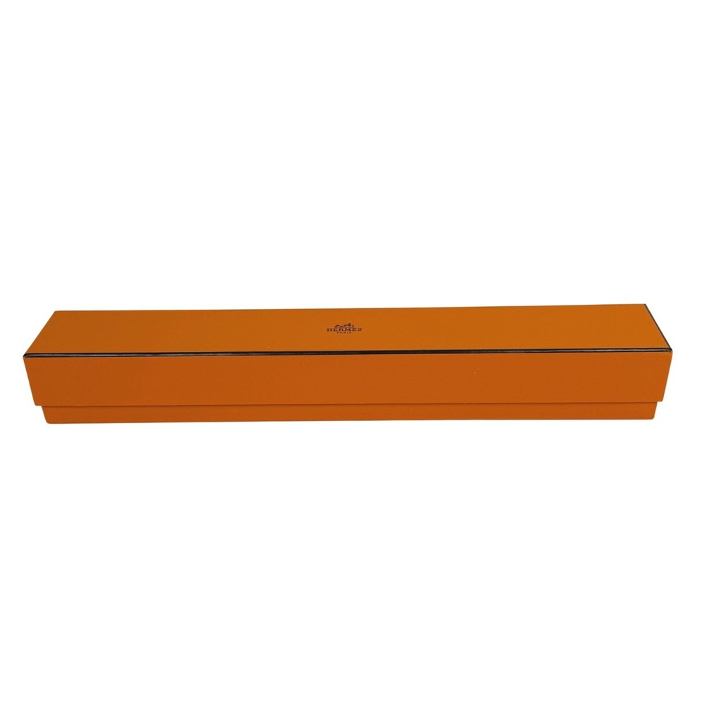 Hermes Iconic Orange Long Thin Rectangular Gift Box