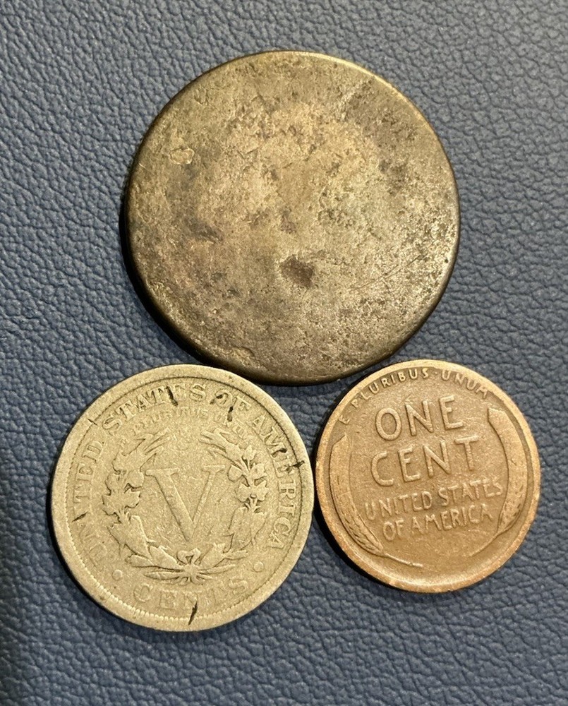 Coin Collection - Copper Large Cent, Liberty Nickel, 1909 Wheat Cent