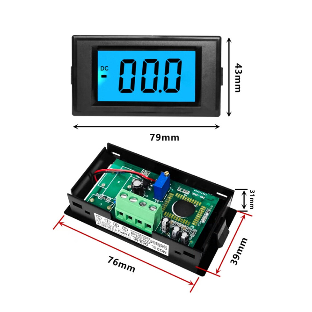 Digital Panel Meter Voltmeter 200mV199.9mV Voltage Volt Voltmeter Millivoltmeter