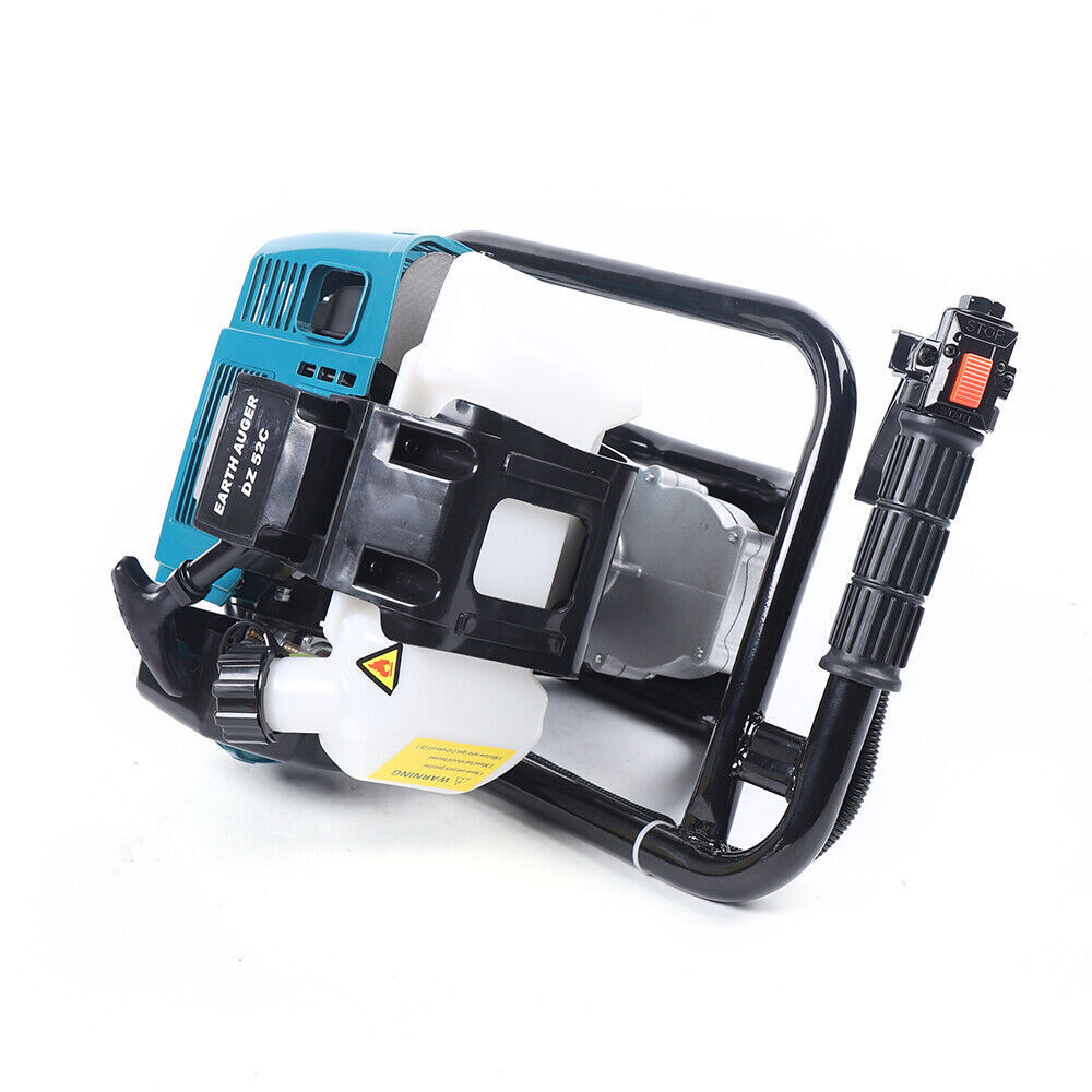 52CC Gas Powered Earth Auger Post Hole Digger with 2 Drill Bits