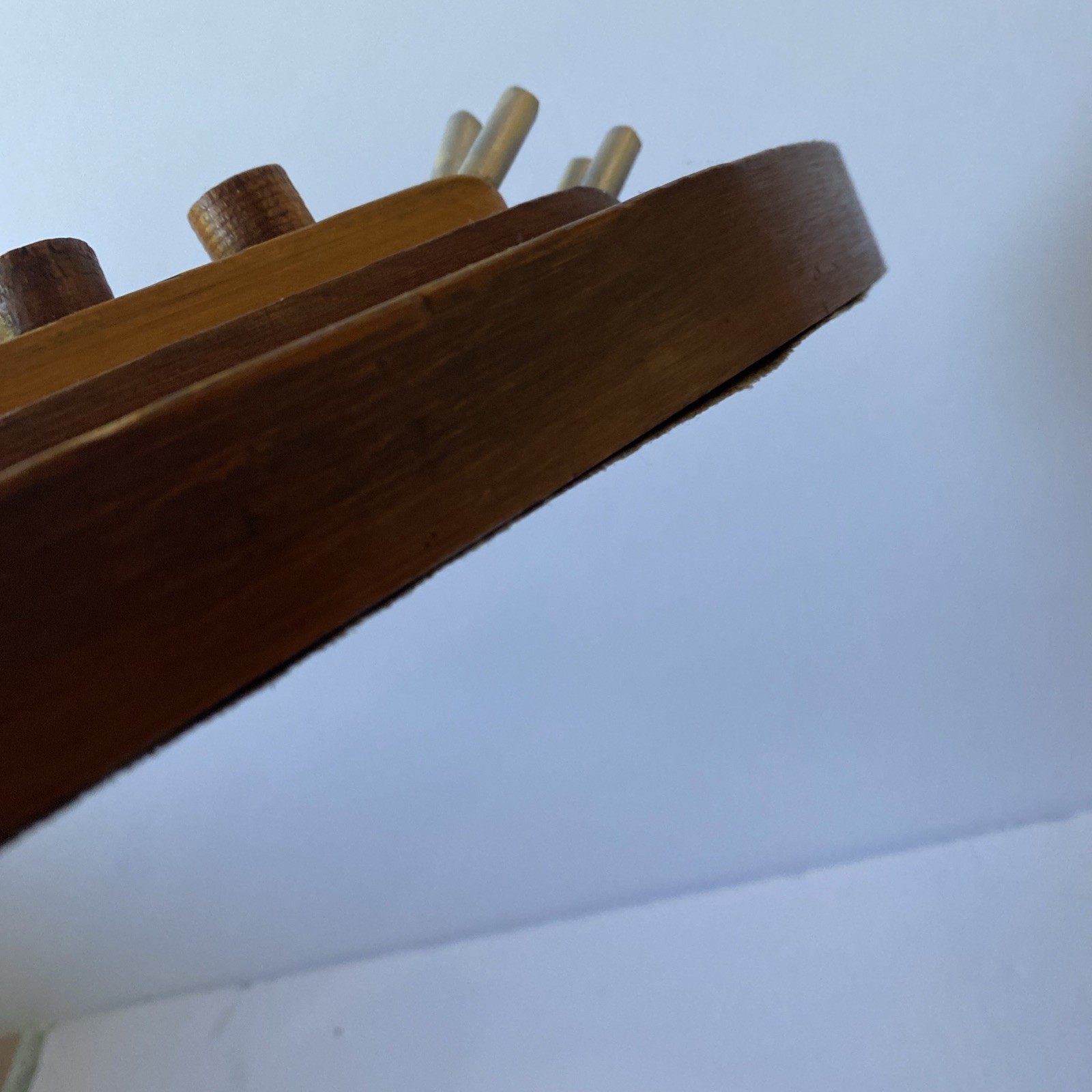 Vintage Folk Art WW2 Trench Art Battleship Cribbage Board Ship