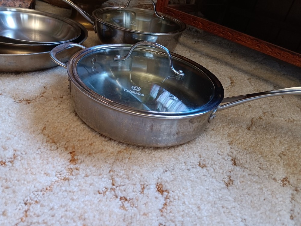Calphalon Premier Stainless Cookware Set 9 Piece - Excellent