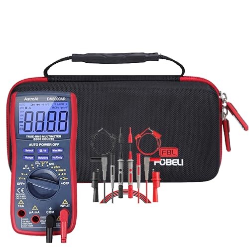 Storage Carrying Case Compatible with AstroAI Digital Multimeter Black