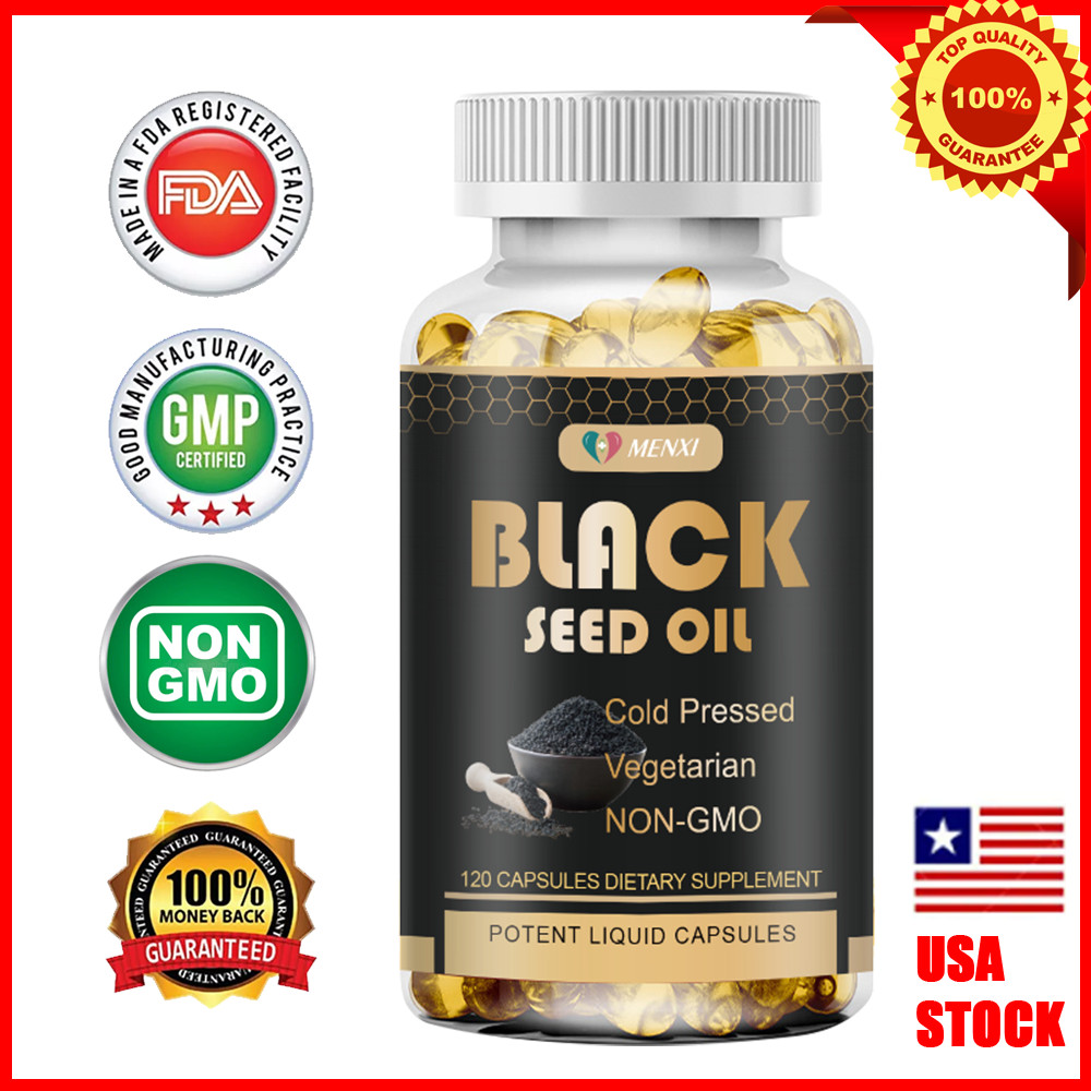 Black Seed Oil - 100% Pure Cold Pressed Cumin Nigella Sativa Vegan NON GMO