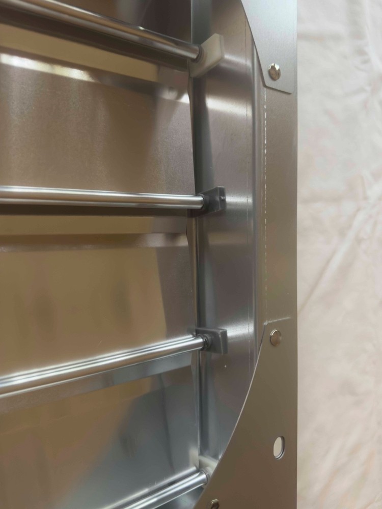 iPower 16-Inch Square Automatic Gravity Shutter Louver Vent Silver