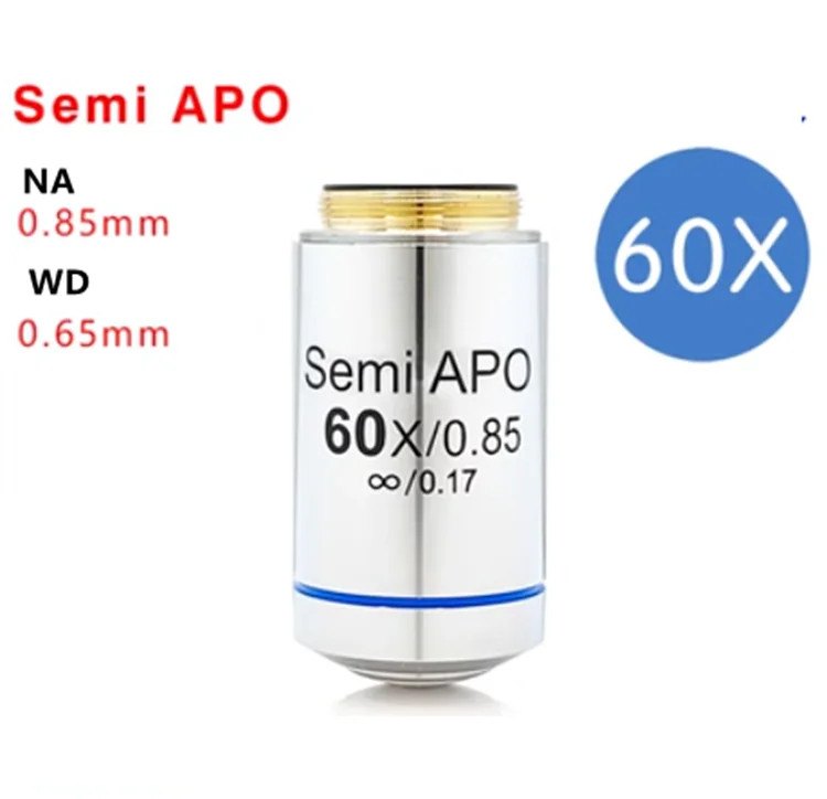 60X Semi APO Infinity Biological Microscope Objective Standard RMS Thread