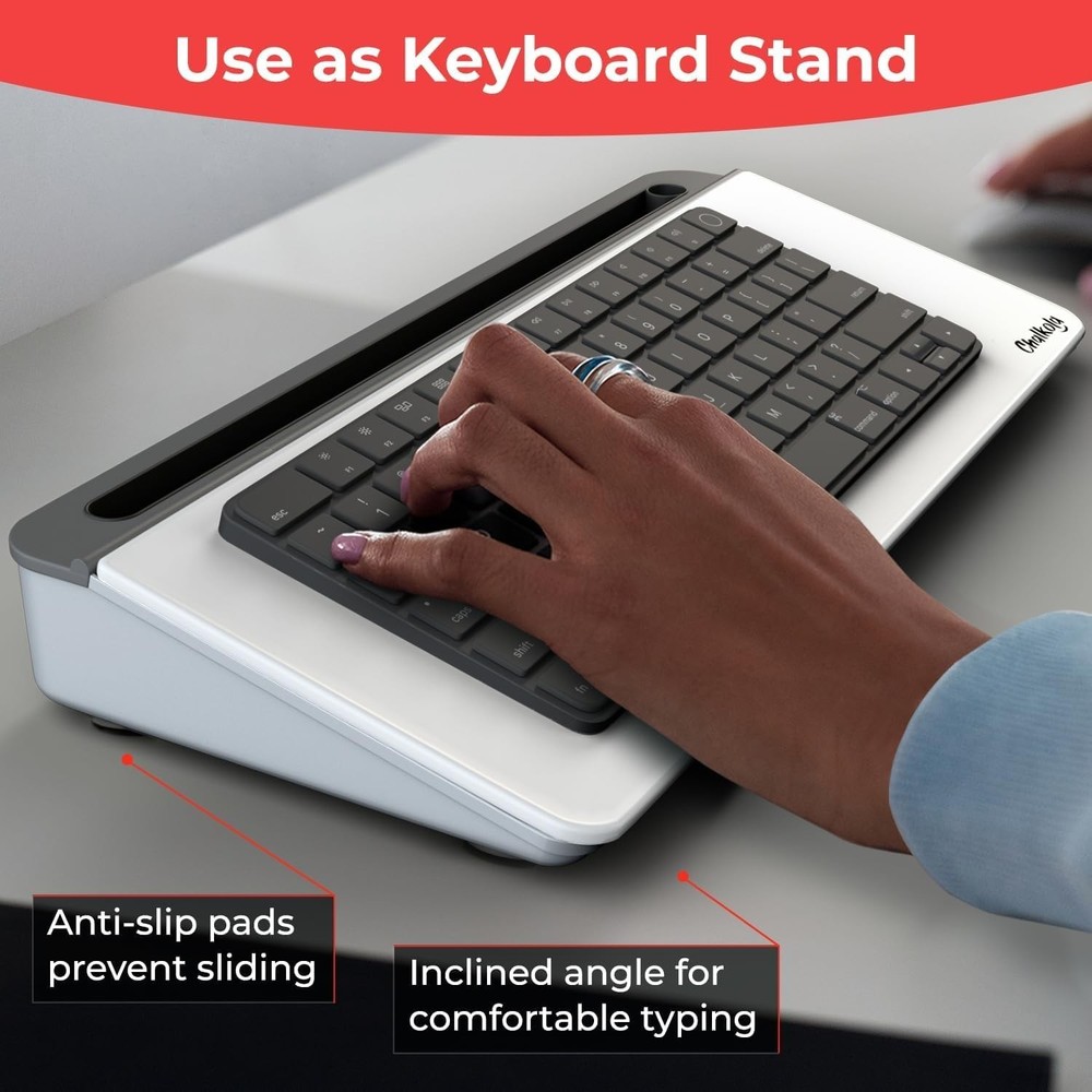 Organization Tool - Glass Desktop Whiteboard with Storage & Markers