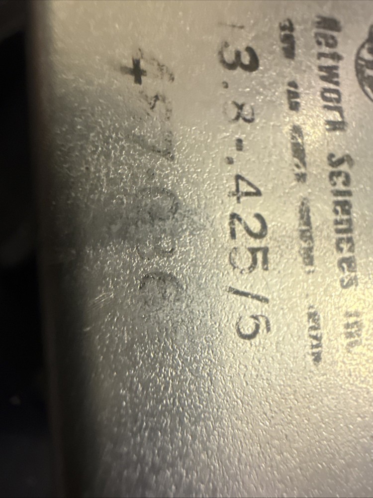 NETWORK SCIENCES Crystal 487 036 3.8-.425/5 Used As Shown