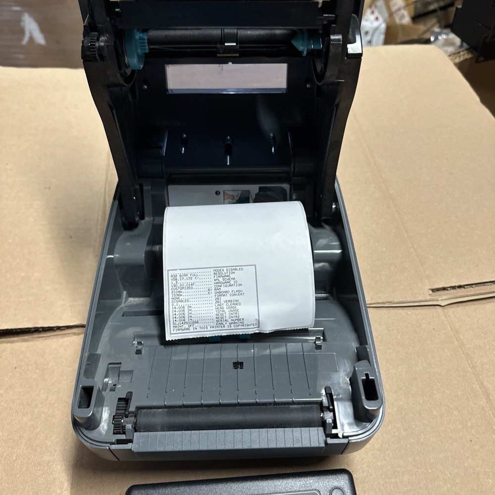 Zebra GX420t Thermal Transfer Barcode Label Printer With Adapter. Tested!!