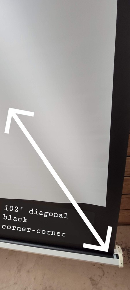 PANOVIEW Projection Screen Pull Down Manual White 91" Diagonal 87" Long