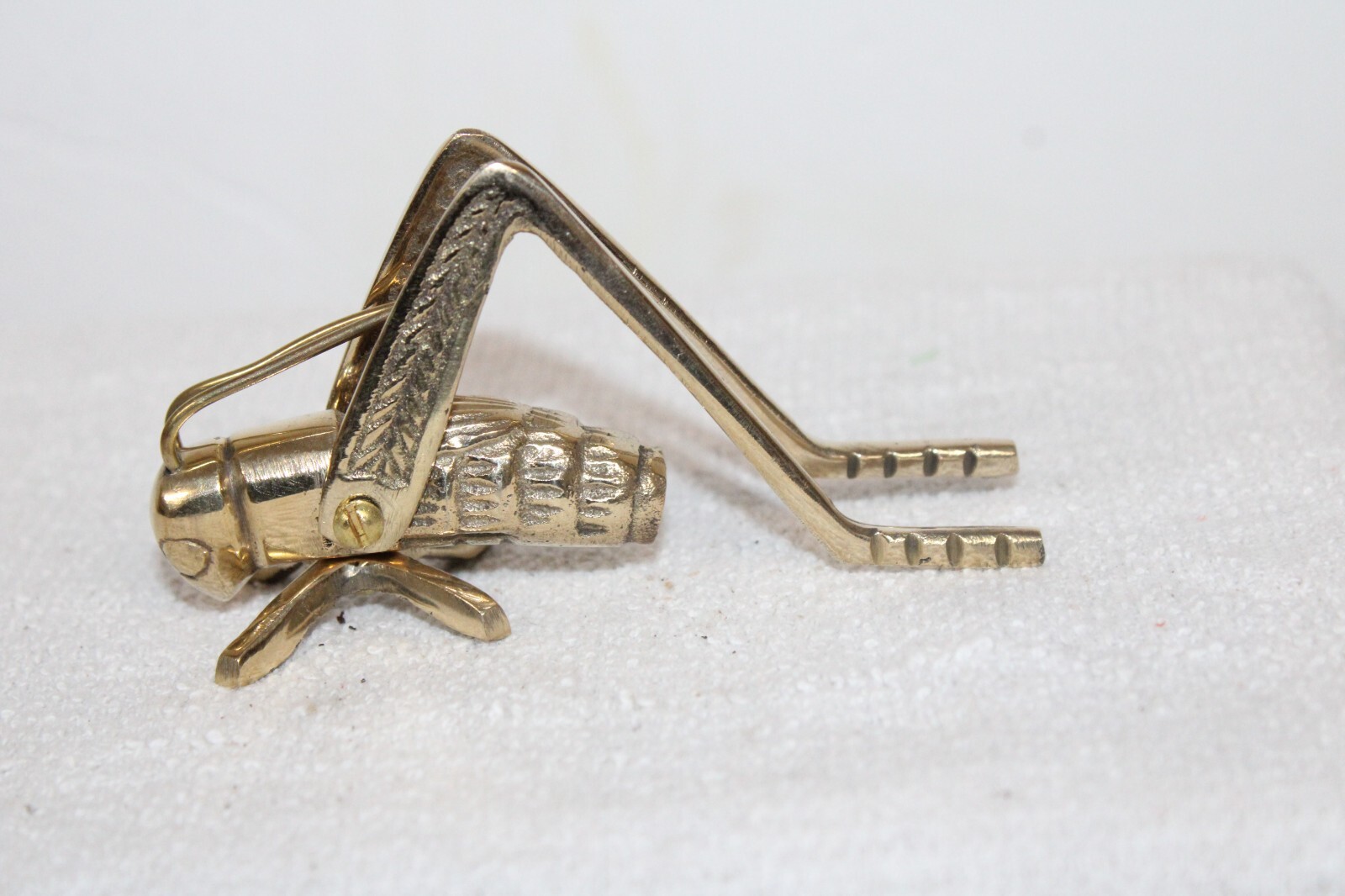 Vintage Style Brass Grasshopper Cricket Paperweight Figurine 3.5'' Paperweight