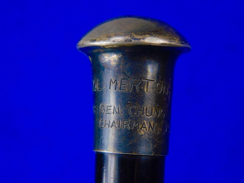 US Korean War Vintage Colonel Presentation Swagger Stick