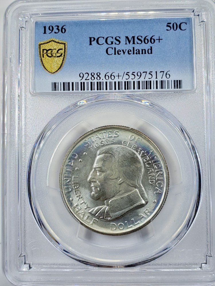 1936 Cleveland Commemorative Half Dollar PCGS MS66+