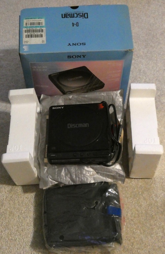 Vtg Sony D-4 Discman Digital Portable CD Compact Player Original Box Complete