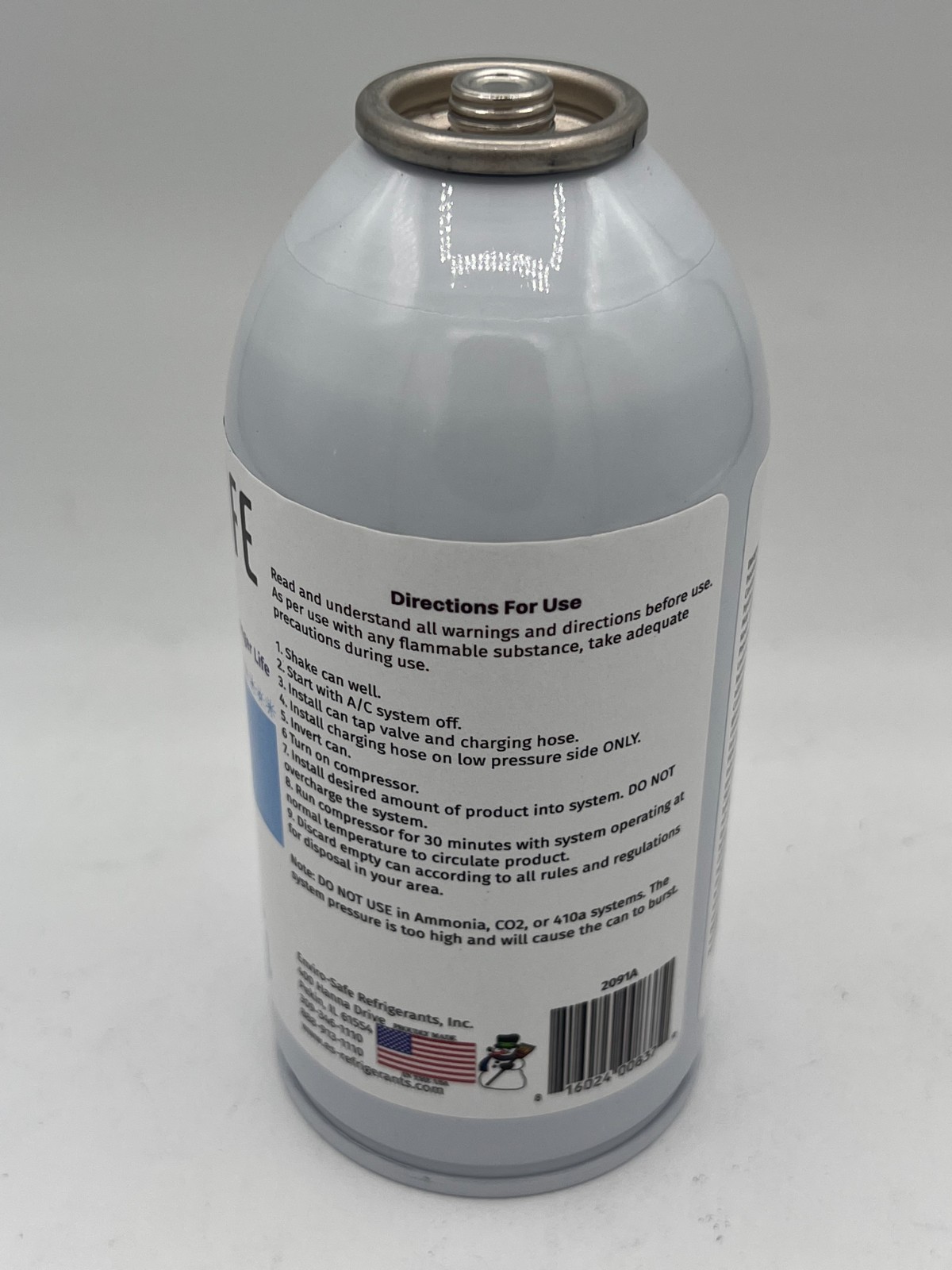 Envirosafe Arctic Air Refrigerant Support for R1234yf Systems (3 Cans)