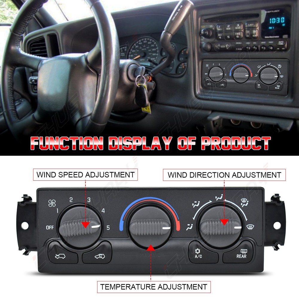 A/C Heater Climate Control Module Panel Switch For 99-02 GMC Sierra 1500 2500 35