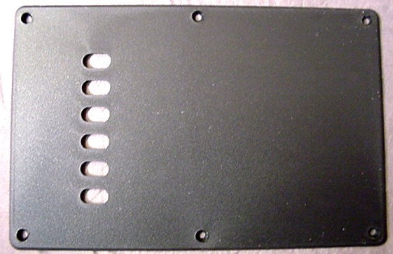 BACK PLATE FOR ELECTRIC GUITAR BLACK 6 SLOT STYLE