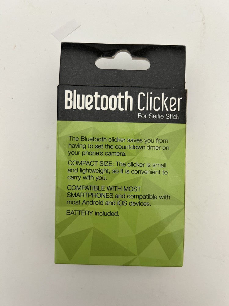 Selfie Wireless White Shutter Button for Apple and Android Devices 30ft