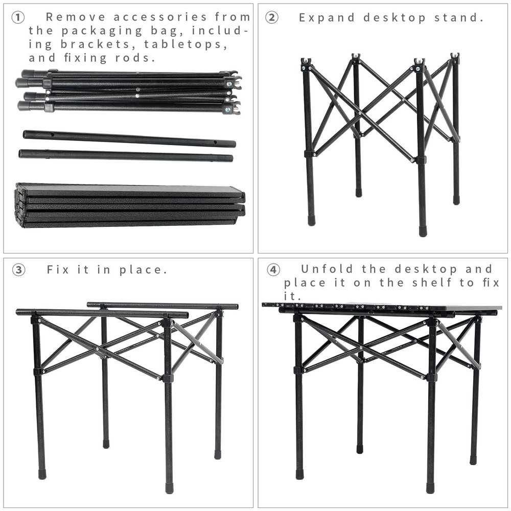 Portable Camping Table Folding Side Table Aluminum Lightweight Table with Car...