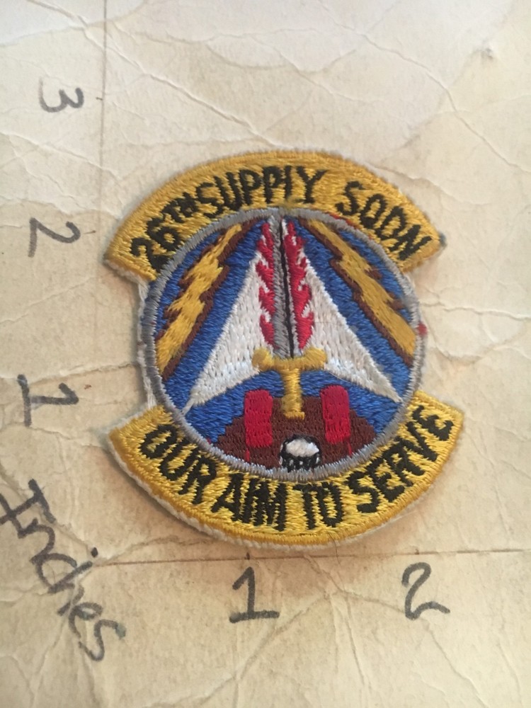 USAF 26th Supply Squadron patch 7/21/25