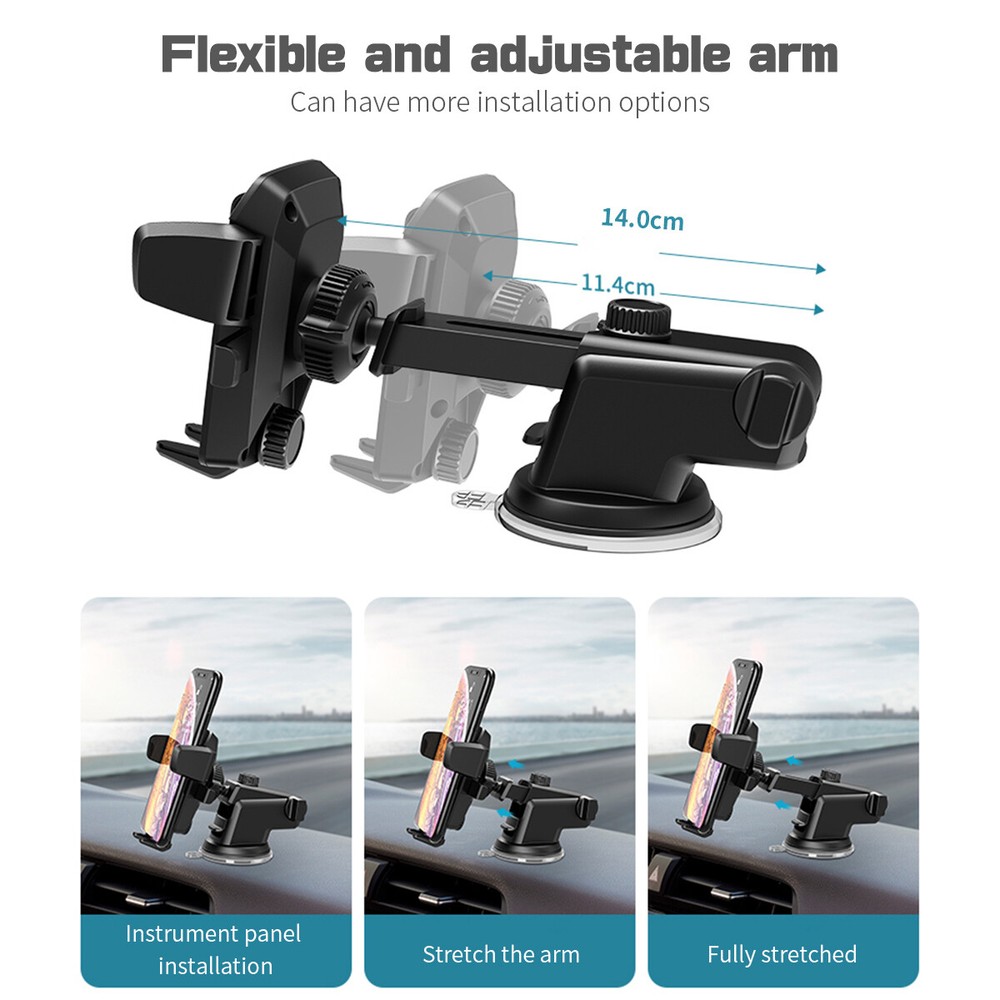 AICase Easy One Touch Dash & Windshield Smartphone Quick Locking Car Mount