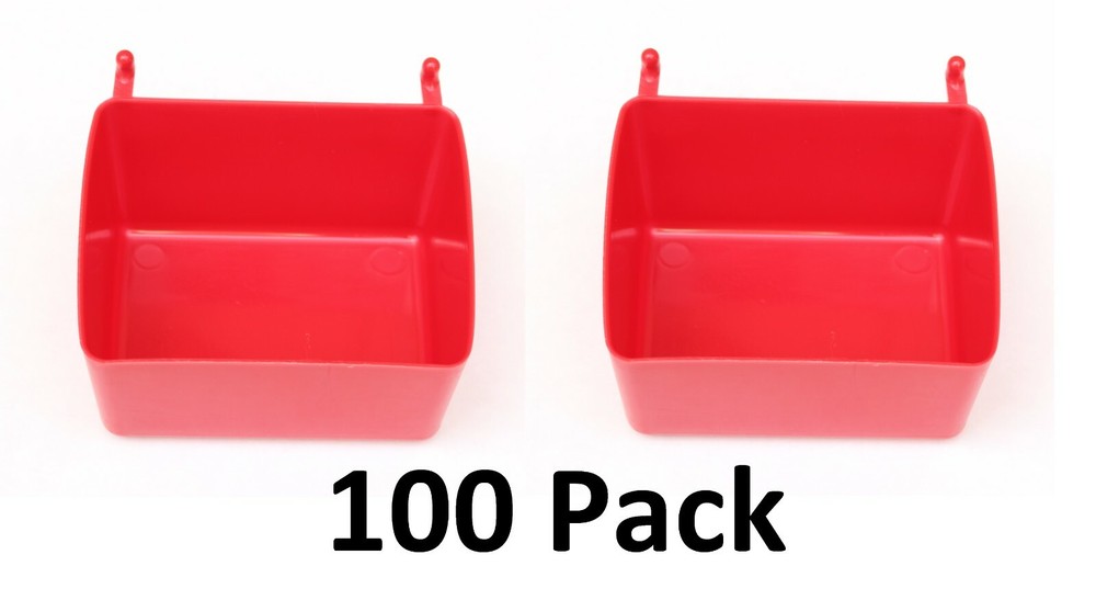 Small Plastic Red Pegboard Storage/Part Bins, Multi-Pack Pricing JSP Brand