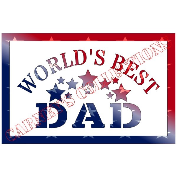 5"x8" Clear Plastic Stencil - Best Dad (MCA188)