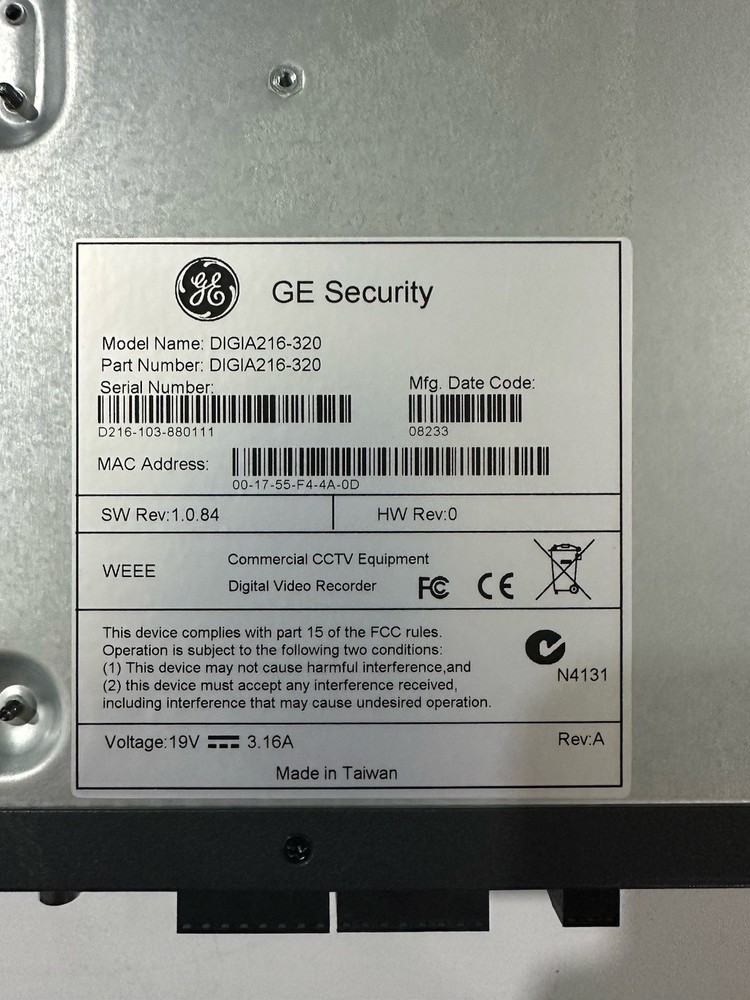 GE Security Digia || DIGA216-320