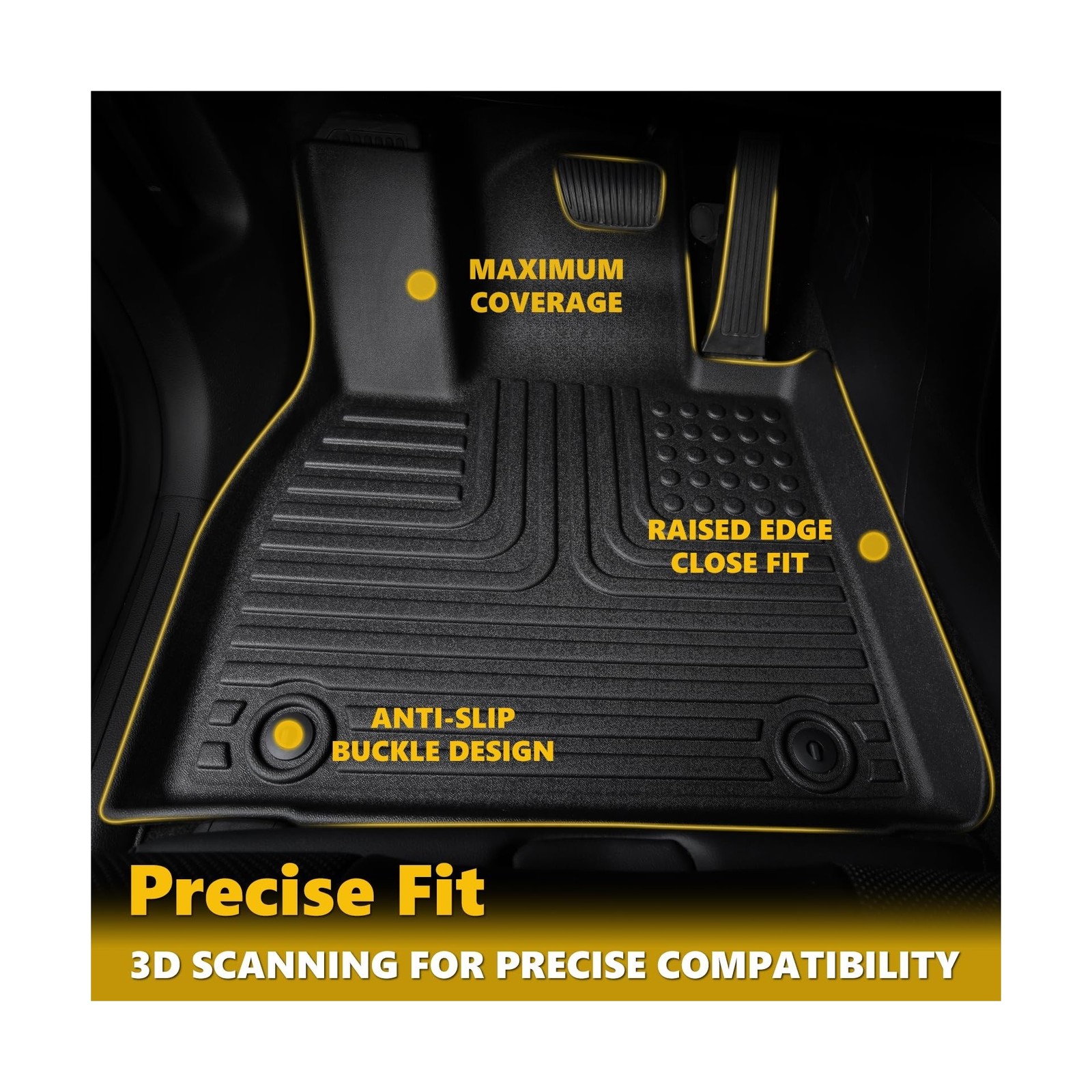 Floor Mats & Cargo Liner for Hyundai Santa FE 2021-2023(Not for Hybrid), All ...