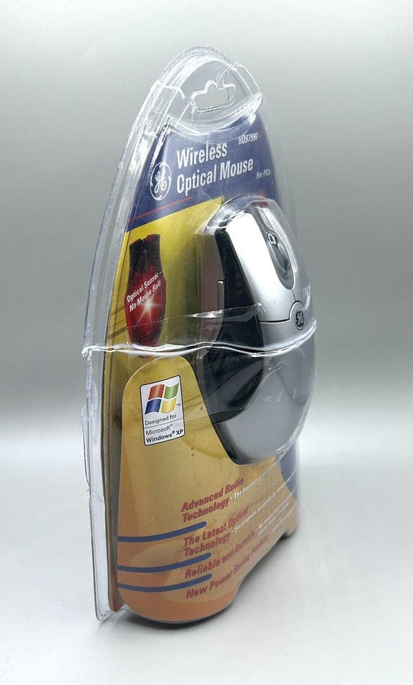 GE Vintage Wireless Optical Mouse & Receiver Model HO97990