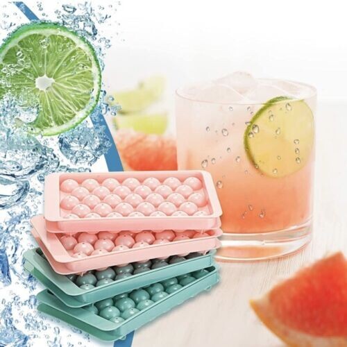 2-pack Pink and Blue Ice Cube Ball Trays