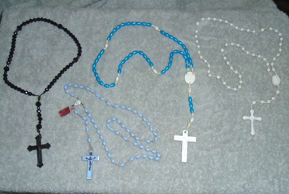 Four Plastic Modern Children's Rosaries