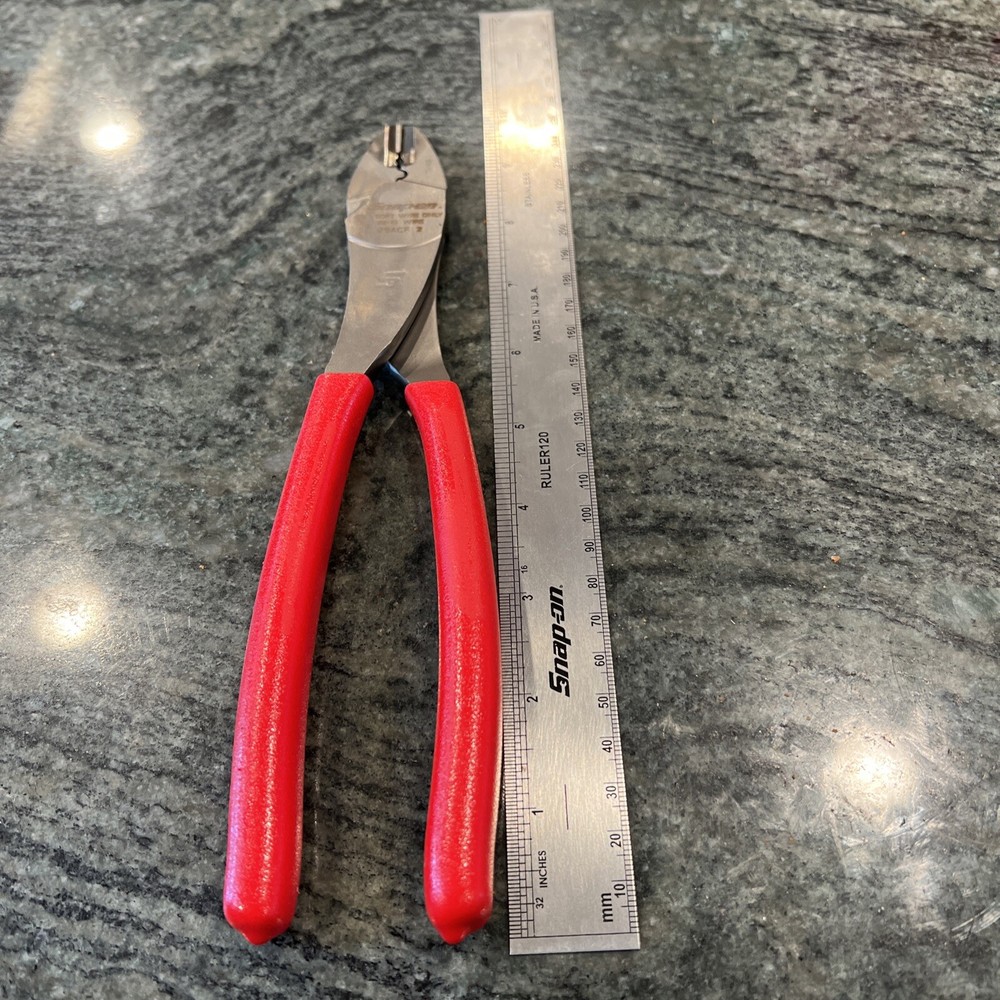 Snap-on 29acf 9" wire terminal crimping tool 29acf red