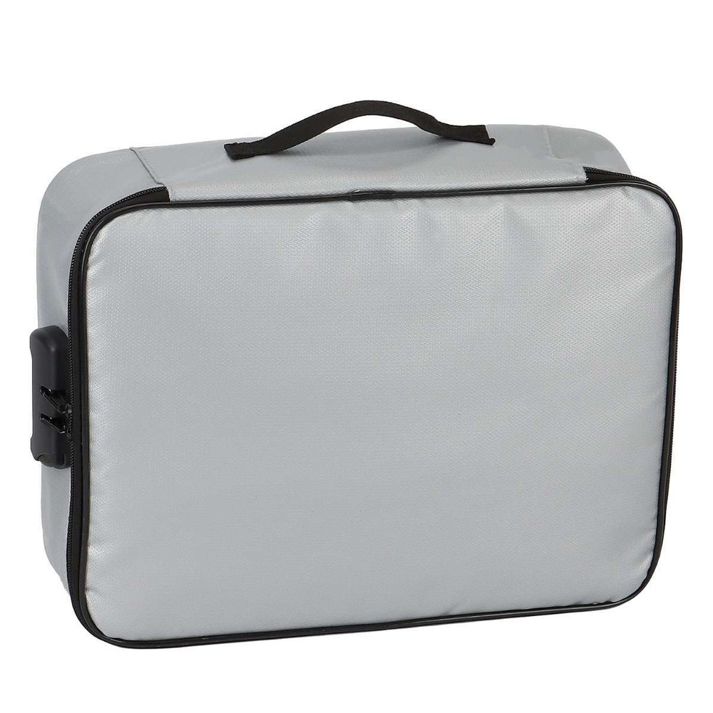 Large Fireproof Document Box with Lock File Storage Waterproof Safe Bag Cash Box