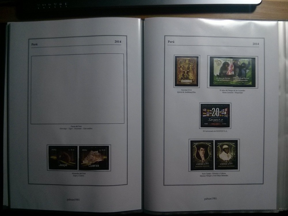 PERU stamp album pages INDIVIDUAL years between 2001-2021 PDF format sellos