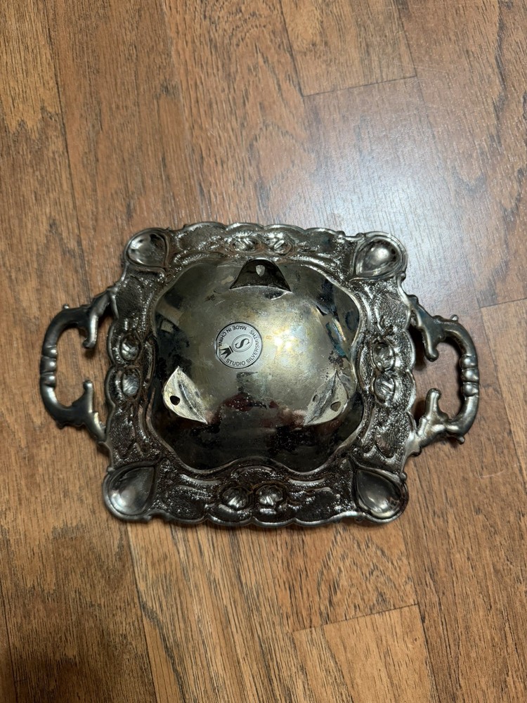 SILVER FOOTED DISH WITH HANDLES STUDIO SILVERSMITHS