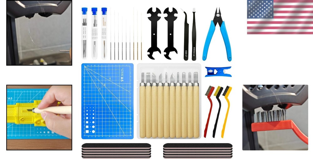 Complete 3D Printing Accessory Kit - 61 Tools for Effective Cleaning & Finishing