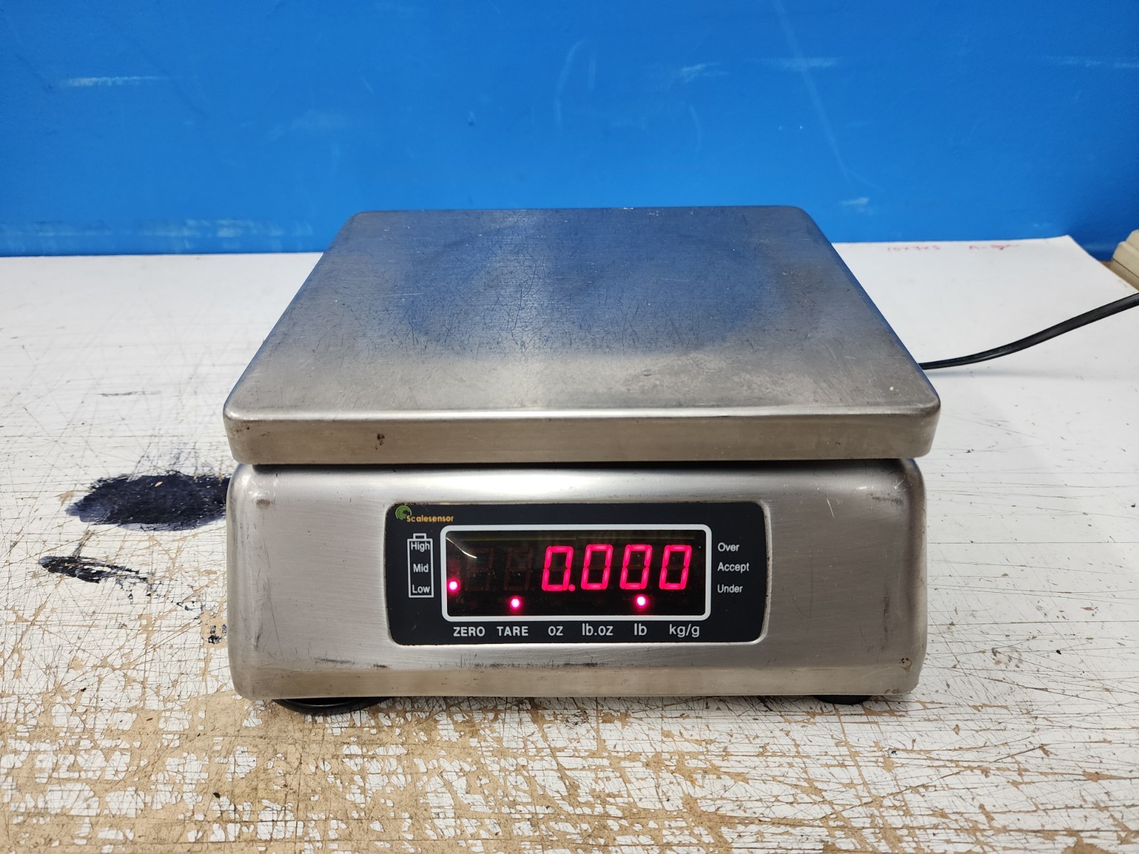 Scalesensor Waterproof dual side screen Industrial Kitchen Lab Scale up to 7.5kg