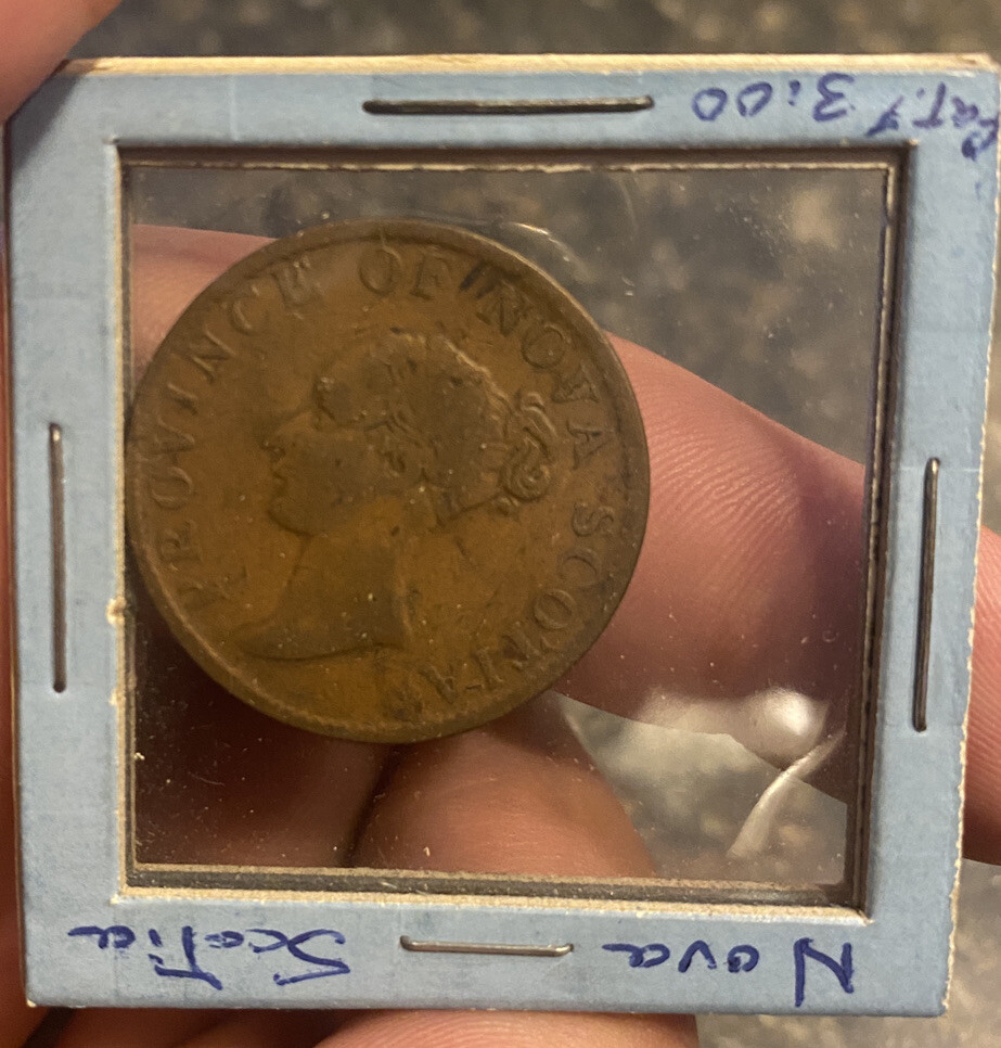 1843 Canada Nova Scotia Half Penny Token