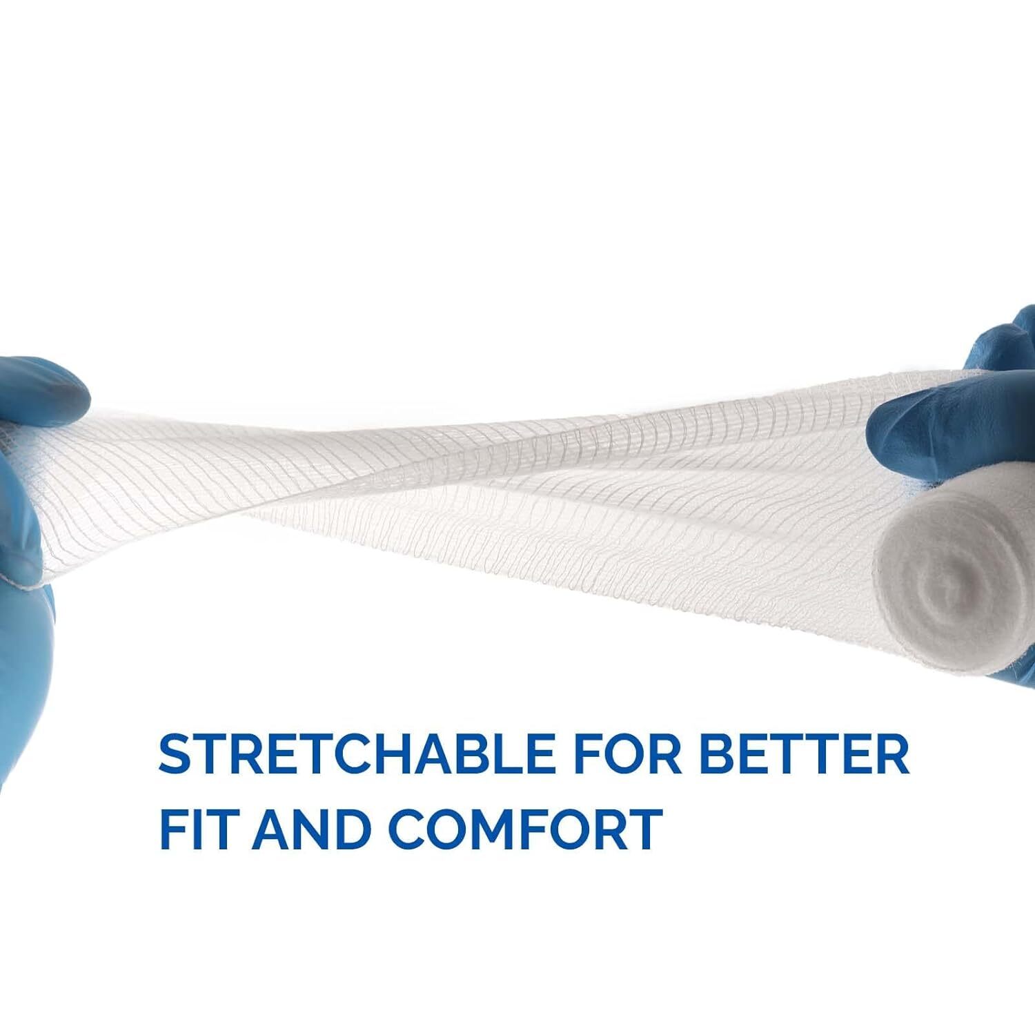 24 Rolls/Box, Rolled Gauze Bandage 4"x4.1 yd Sterile Stretch w/ 2 Medical Tape