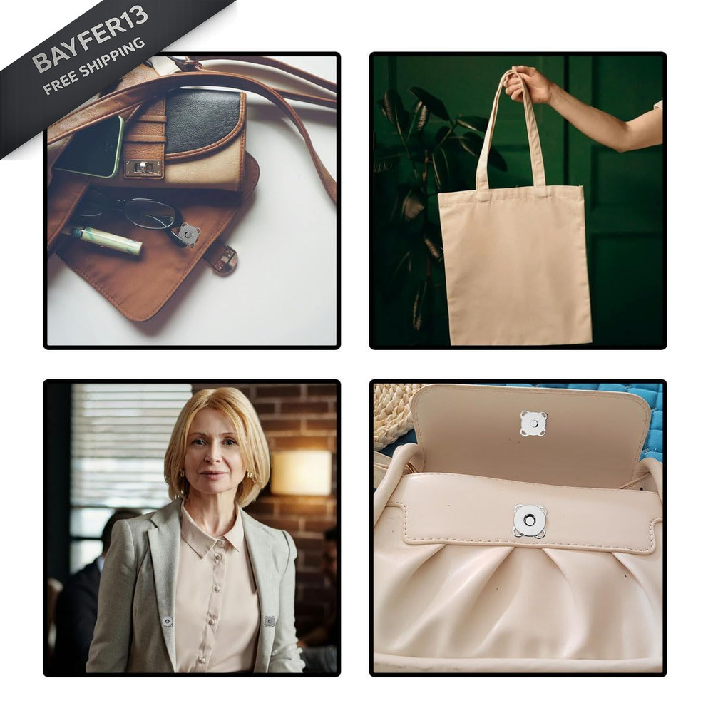 20 Sets Snaps Buttons, Plum Sewing Snap Closures Silver