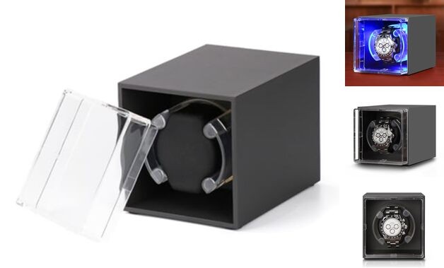 Watch Winder for Automatic Watches, Super Quiet, LED Lighting Effect, Five