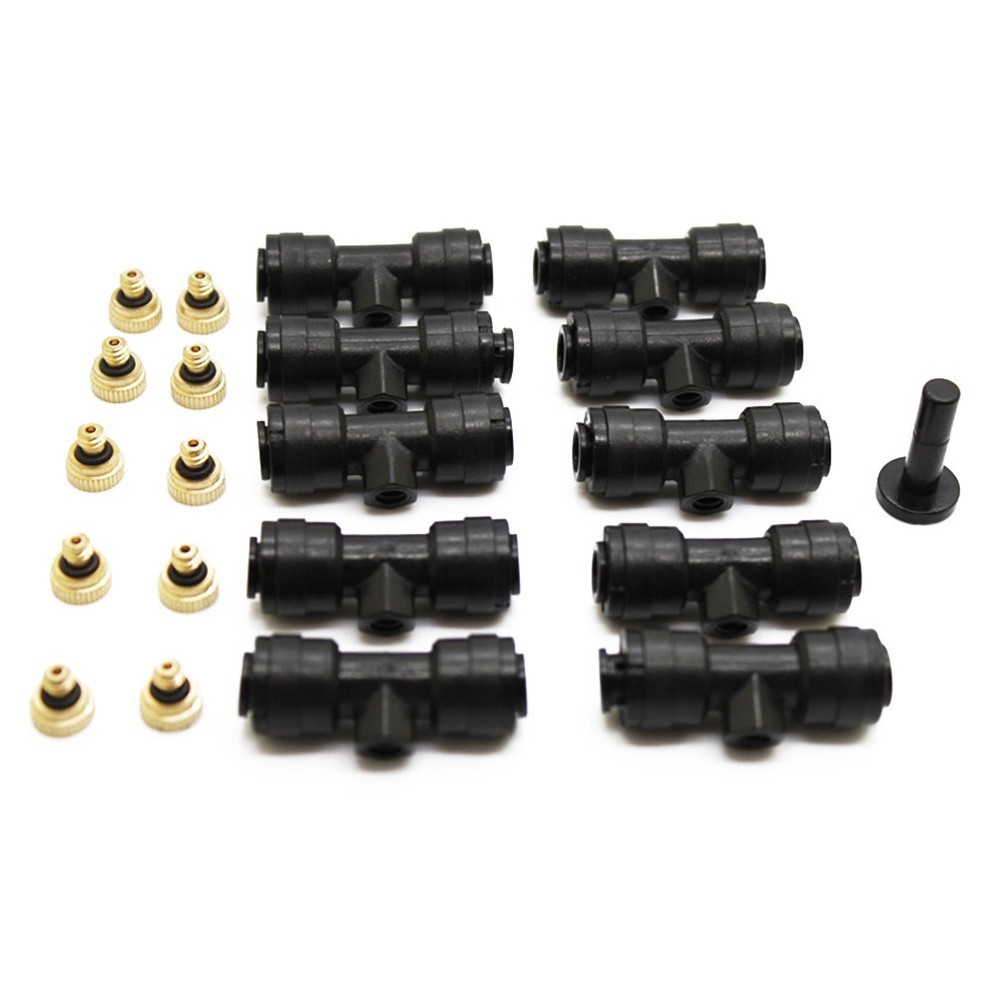 21 Pcs Copper Nozzle Sprayers Irrigation Atomization Drippers Black Golden Set
