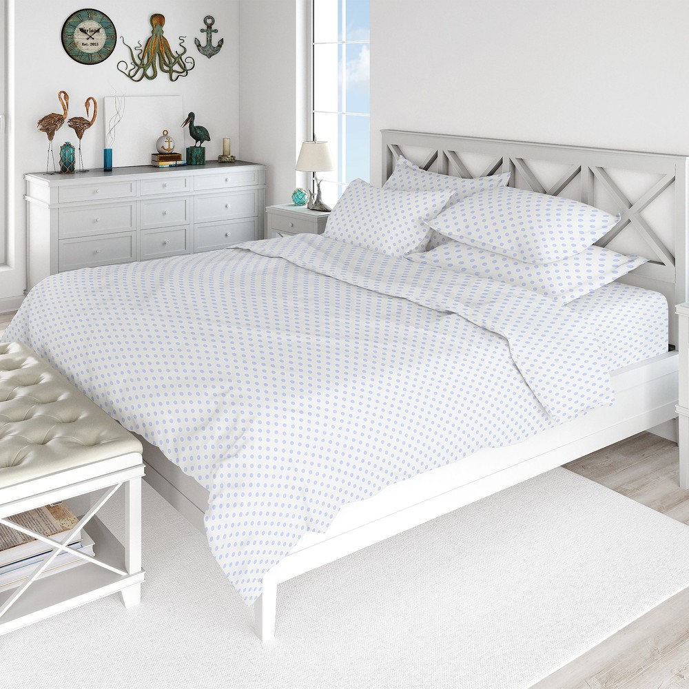 Swiss Collection Sheet Set  Double Light Blue