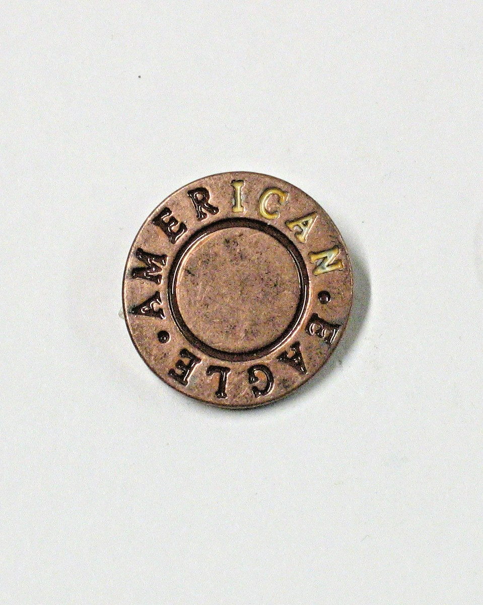 Vintage Copper Tone American Eagle Lapel Hat Pinback