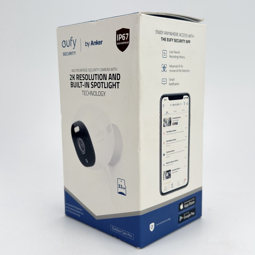 Eufy Multipurpose Security Camera With 2K Res. & Built-in Spotlight (Wired)