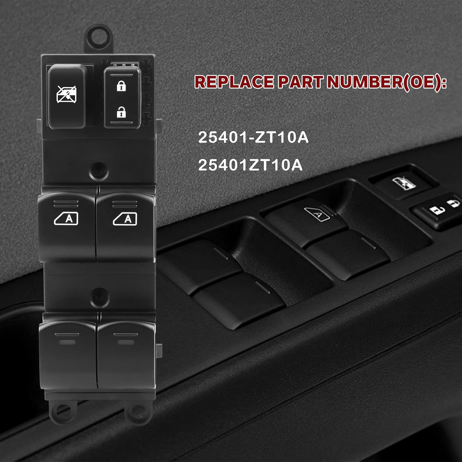 Master Power Window Switch Compatible with Nissan Titan 2004-2015, Nissan Armada