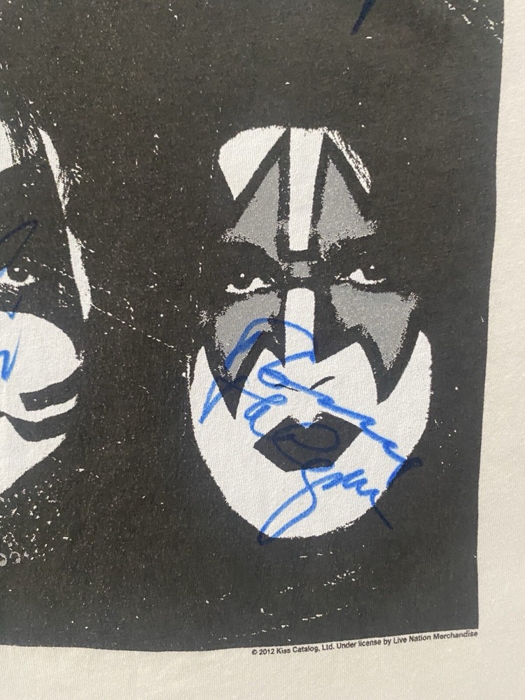 Signed KISS Shirt VIP 2012 Faces Trunk LTD Premium Licensed Tour 2012 W/ Ticket