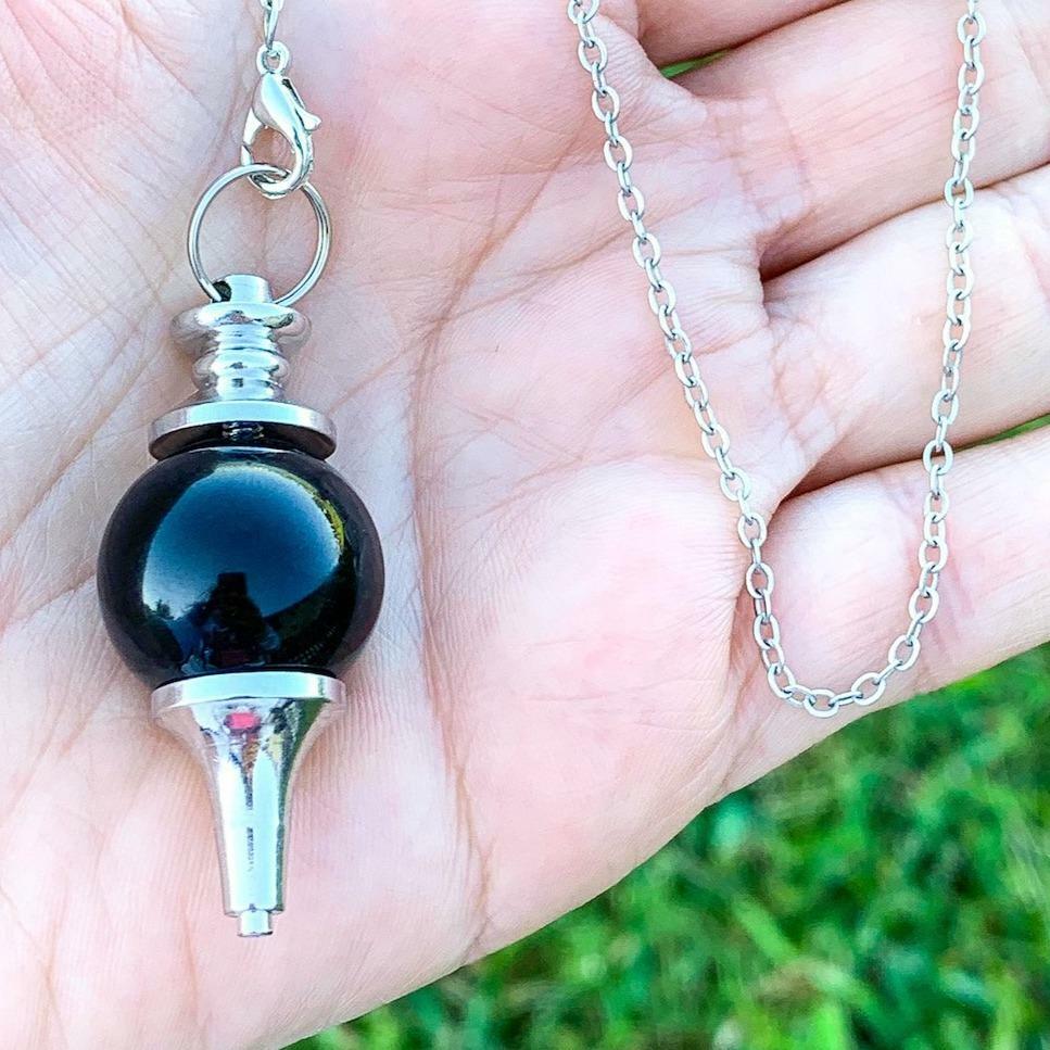 Black Agate Sphere Pendulum